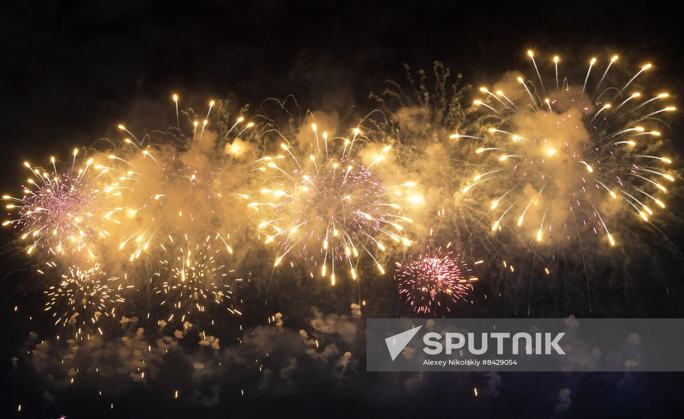 Russia WWII Victory Day Fireworks