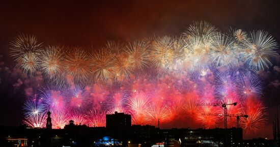 Russia WWII Victory Day Fireworks