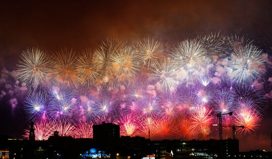 Russia WWII Victory Day Fireworks