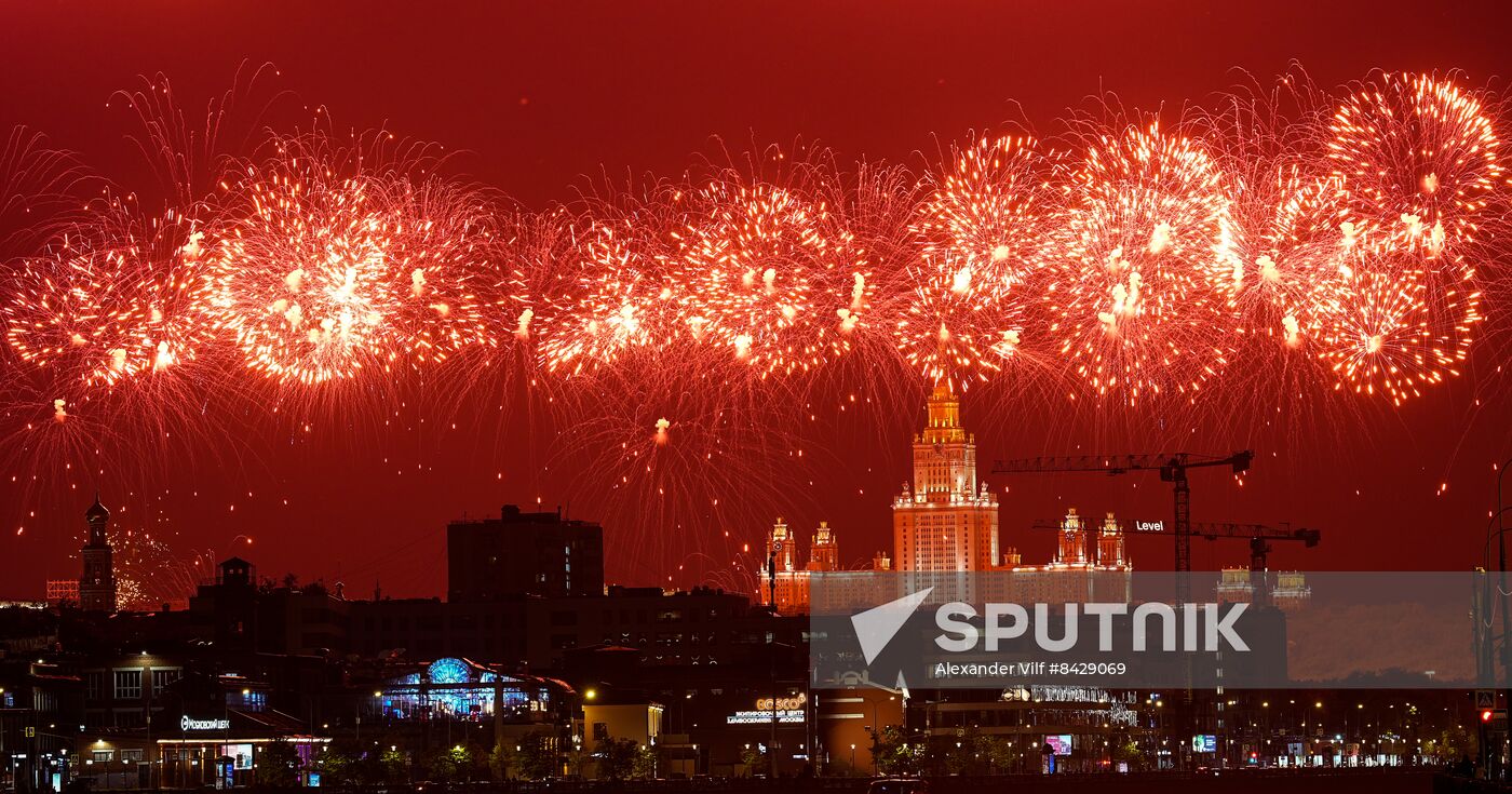 Russia WWII Victory Day Fireworks