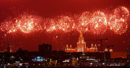 Russia WWII Victory Day Fireworks