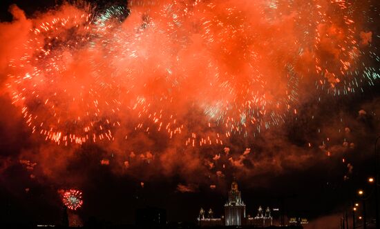 Russia WWII Victory Day Fireworks