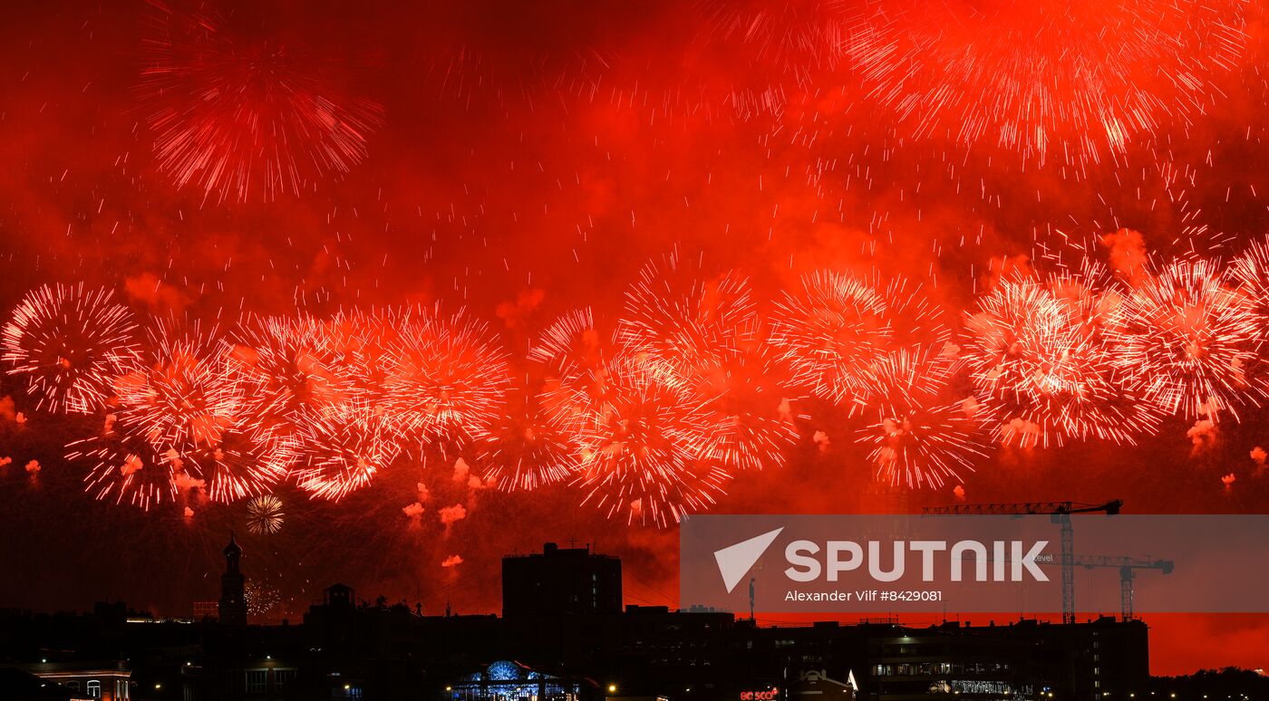 Russia WWII Victory Day Fireworks