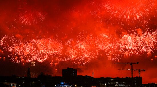 Russia WWII Victory Day Fireworks