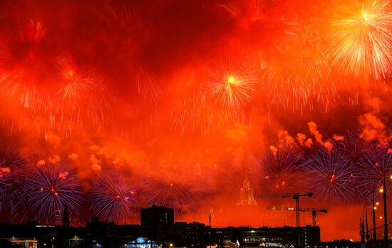 Russia WWII Victory Day Fireworks