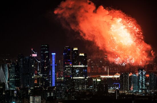 Russia WWII Victory Day Fireworks