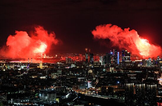 Russia WWII Victory Day Fireworks