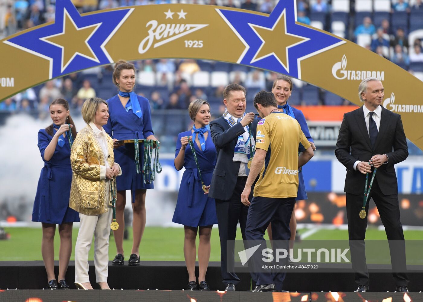 Russia Soccer Premier-League Zenit Honouring