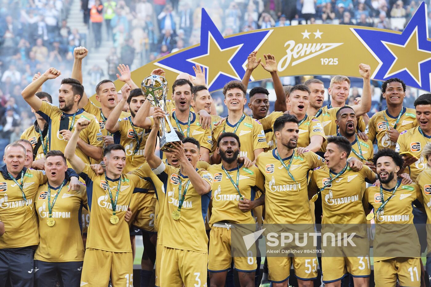 Russia Soccer Premier-League Zenit Honouring
