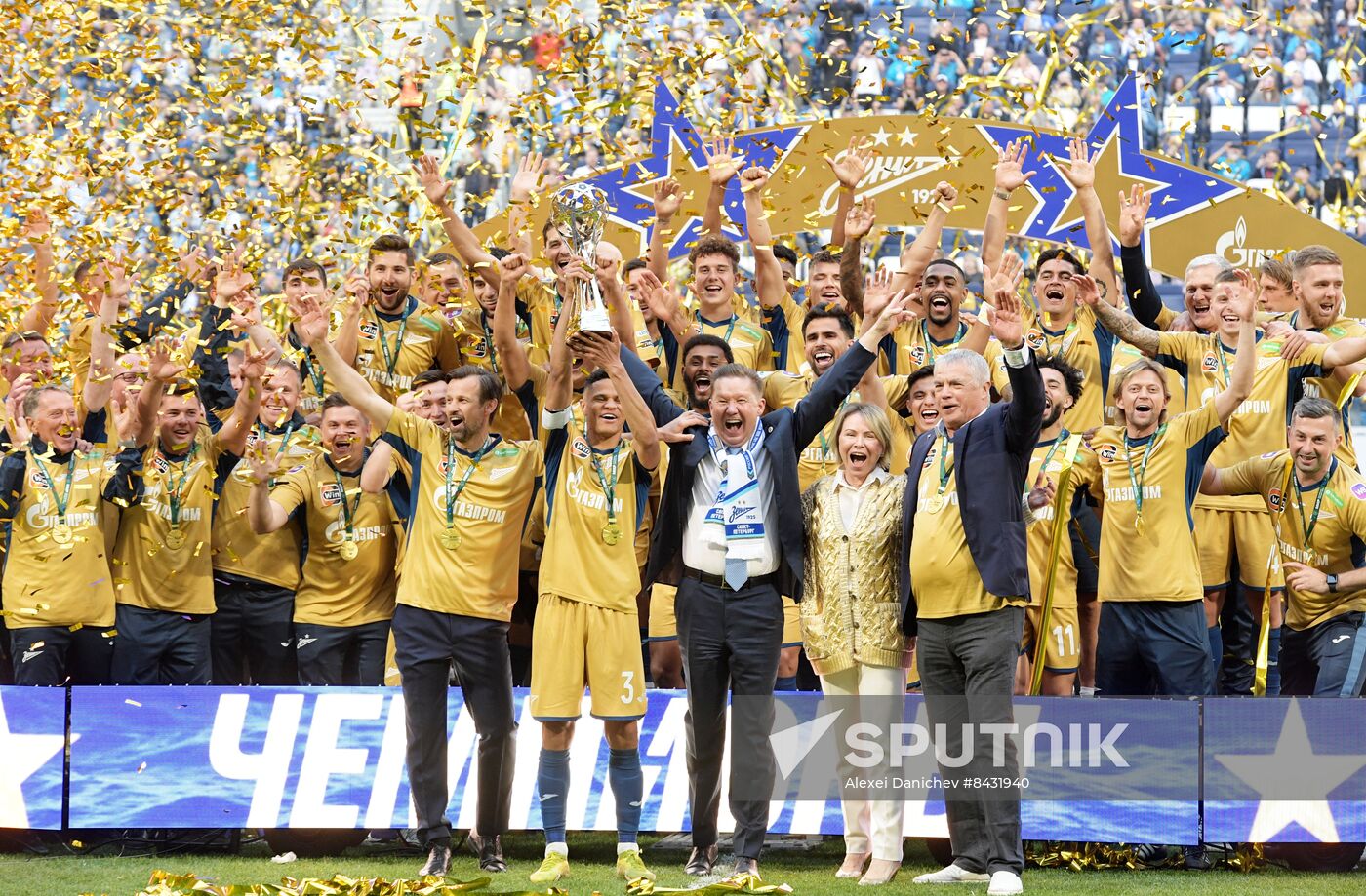 Russia Soccer Premier-League Zenit Honouring