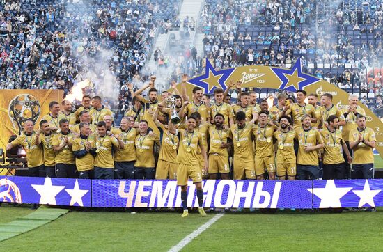 Russia Soccer Premier-League Zenit Honouring