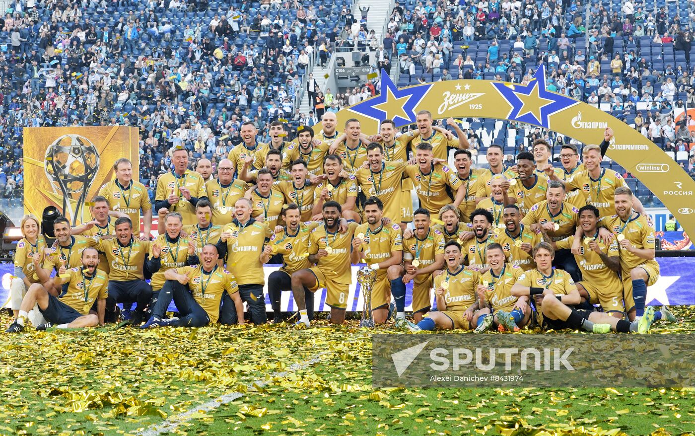 Russia Soccer Premier-League Zenit Honouring