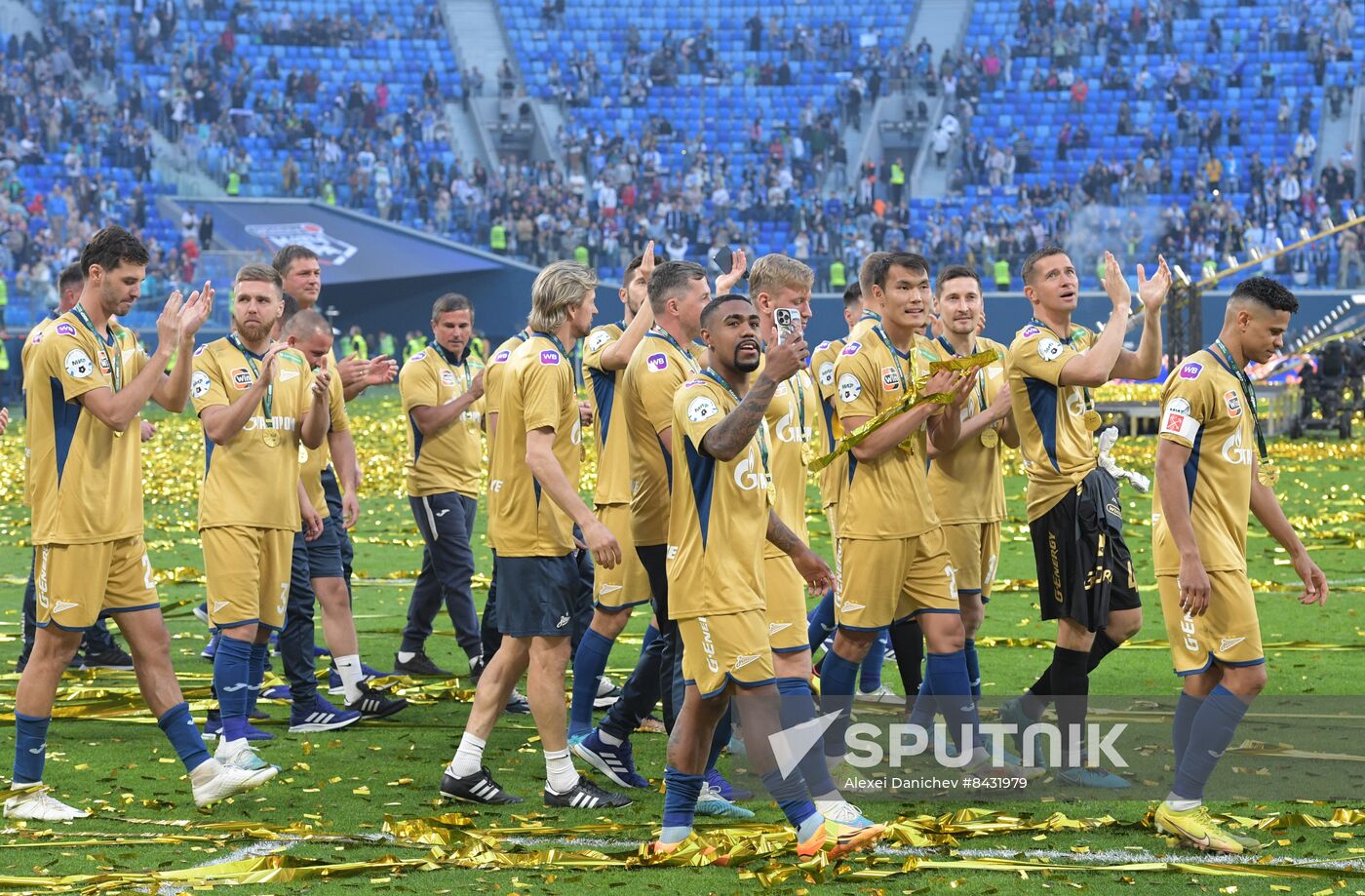 Russia Soccer Premier-League Zenit Honouring