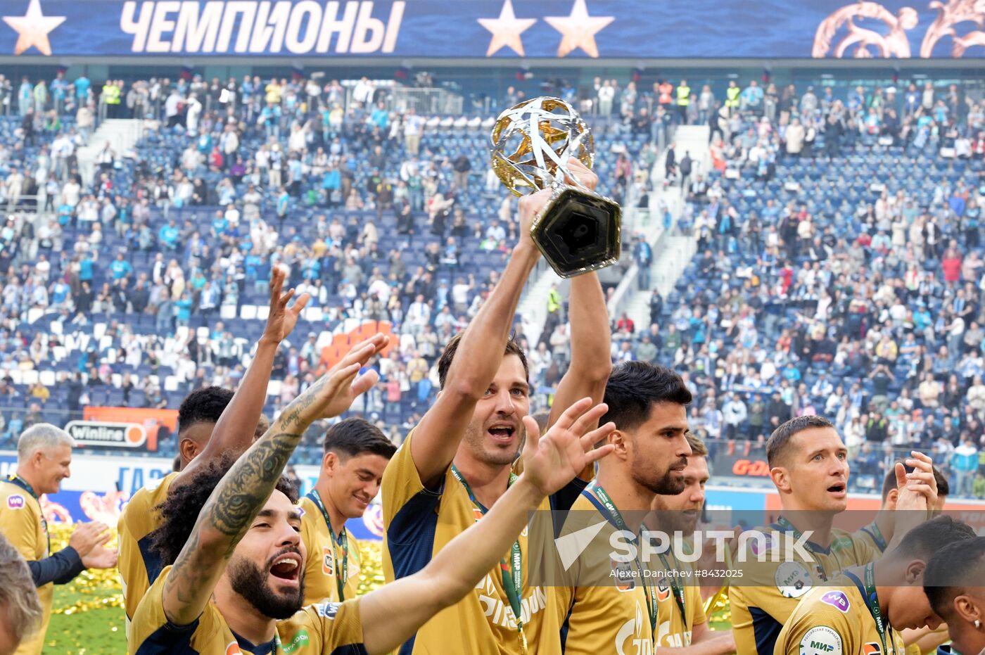 Russia Soccer Premier-League Zenit Honouring