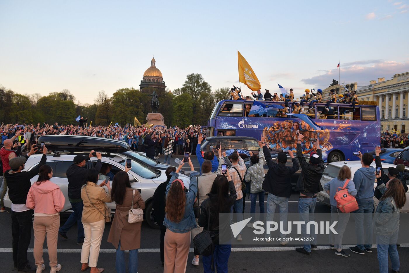 Russia Soccer Premier-League Zenit Honouring