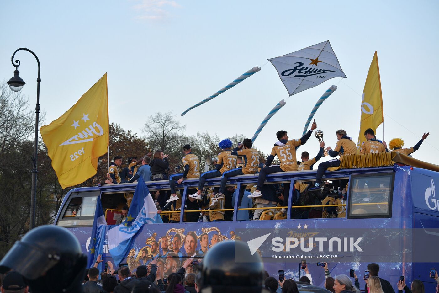 Russia Soccer Premier-League Zenit Honouring