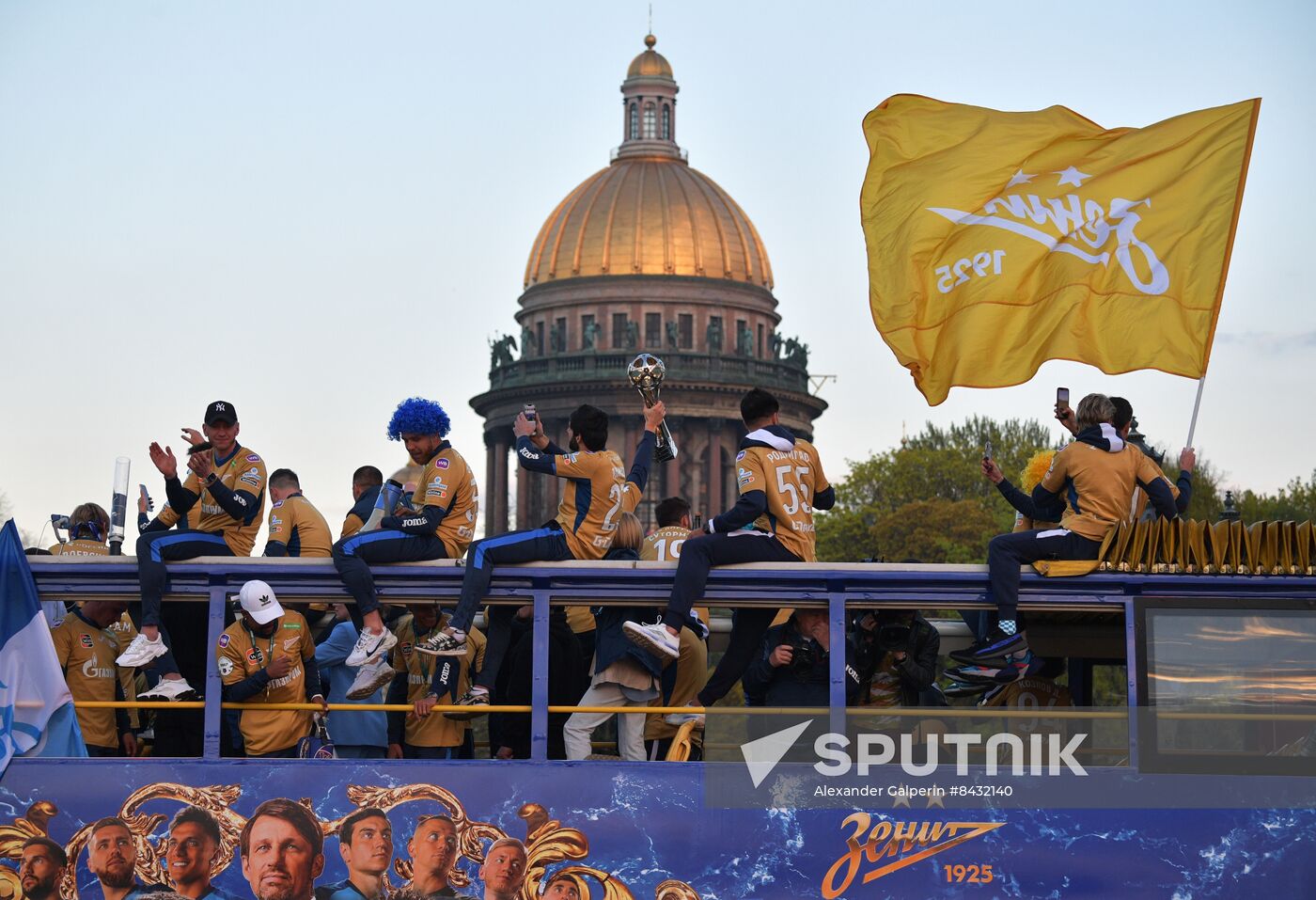 Russia Soccer Premier-League Zenit Honouring