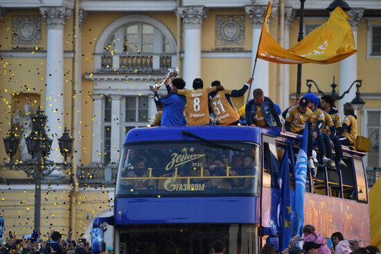 Russia Soccer Premier-League Zenit Honouring