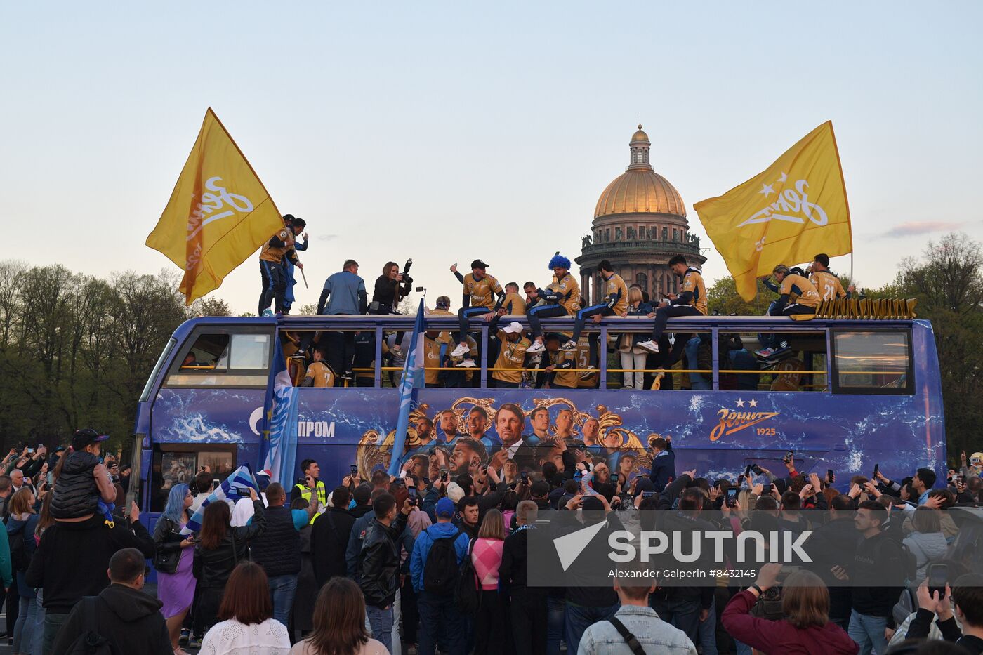 Russia Soccer Premier-League Zenit Honouring