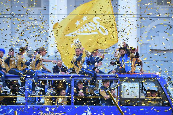 Russia Soccer Premier-League Zenit Honouring