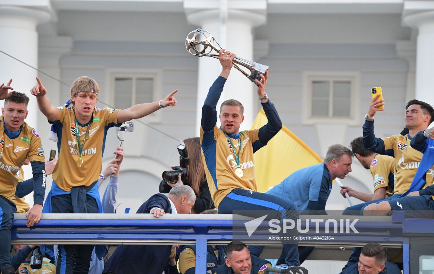 Russia Soccer Premier-League Zenit Honouring
