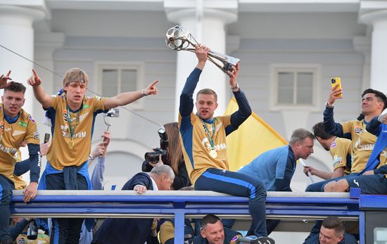 Russia Soccer Premier-League Zenit Honouring