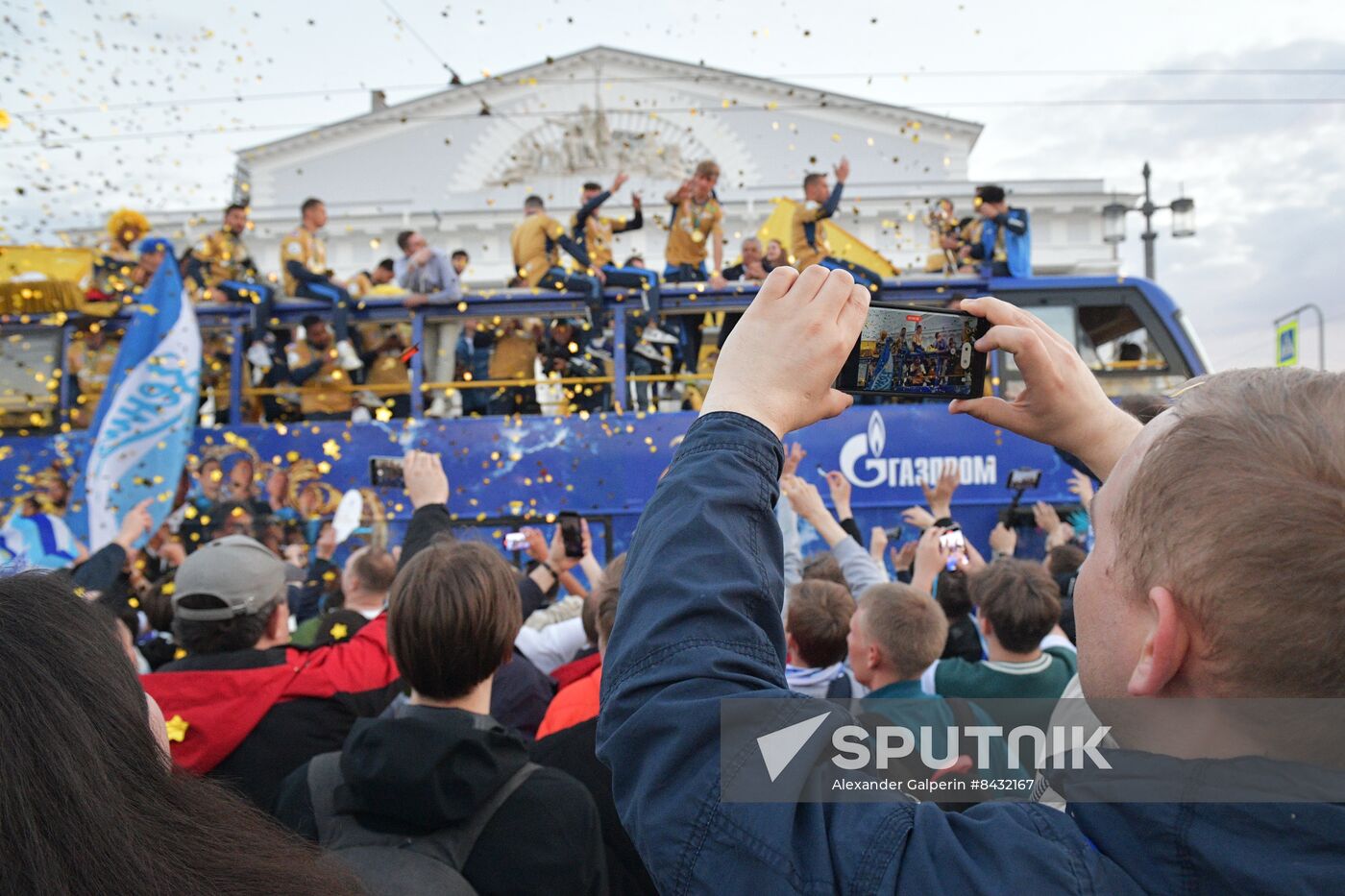 Russia Soccer Premier-League Zenit Honouring