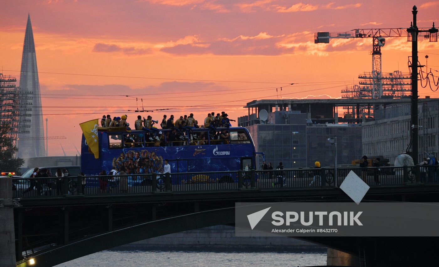 Russia Soccer Premier-League Zenit Honouring