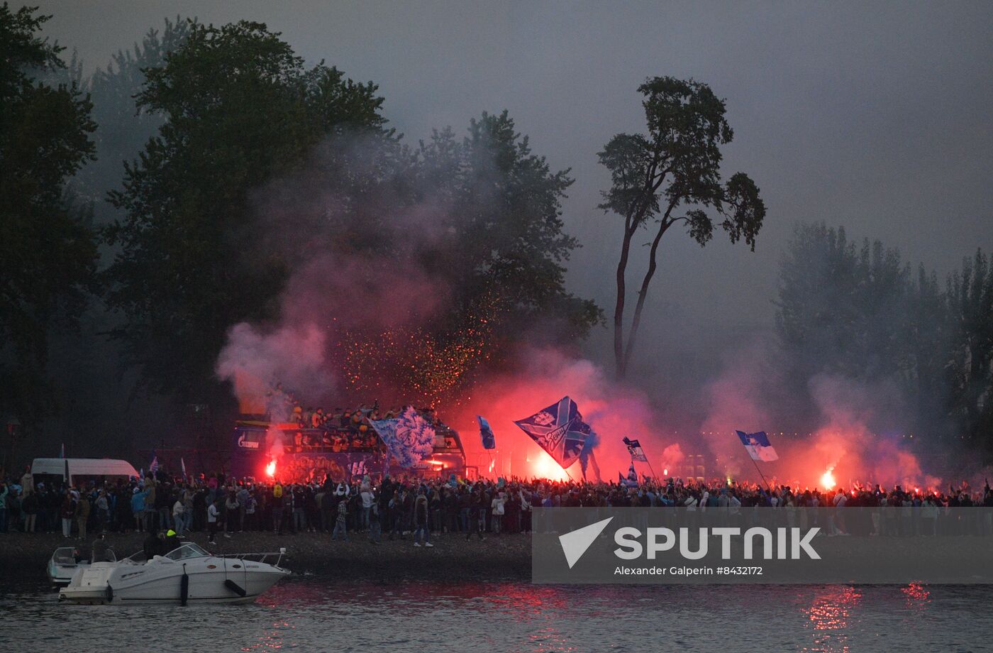 Russia Soccer Premier-League Zenit Honouring