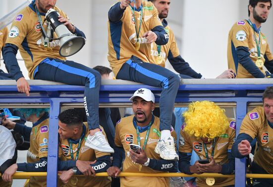 Russia Soccer Premier-League Zenit Honouring