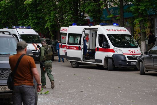 Russia Ukraine Military Operation LPR Explosion