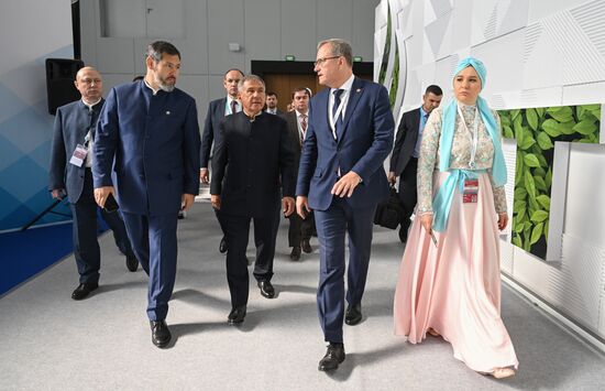 Head of Republic of Tatarstan Rustam Minnikhanov visits KAZANFORUM 2023