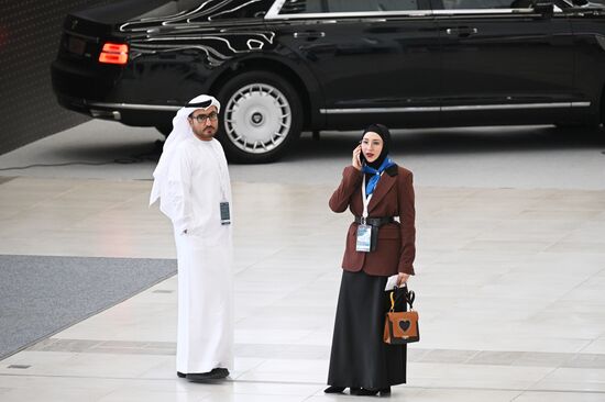 Guests at the 14th Russia - Islamic World: KazanForum International Economic Forum. Crediting the source is mandatory when using the photo. Location: Russia, Republic of Tatarstan, Kazan. Author: Ramil Sitdikov/ANO “Directorate for Sports and Social Projects”. KAZANFORUM 2023. Sidelines