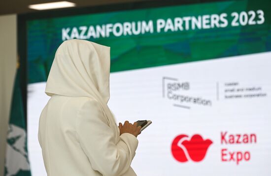 The 14th Russia - Islamic World: KazanForum International Economic Forum. Crediting the source is mandatory when using the photo. Location: Russia, Republic of Tatarstan, Kazan. Author: Kirill Kallinikov/ANO “Directorate for Sports and Social Projects”. KAZANFORUM 2023. Sidelines