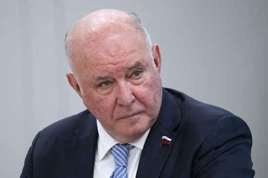 Grigory Karasin, Chairperson of the Federation Council Committee on International Affairs and representative of the executive authority of the Sakhalin Region's Government, takes part in a plenary session, Opening of the 7th OIC Young Diplomats Forum, during the XIV International Economic Forum "Russia – Islamic World: KazanForum." Crediting the source is mandatory when using the photo. Location: Russia, Republic of Tatarstan, Kazan. Author: Alexei Danichev/ANO “Directorate for Sports and Social Projects”. KAZANFORUM 2023. Opening of 7th OIC Young Diplomats Forum. Plenary session