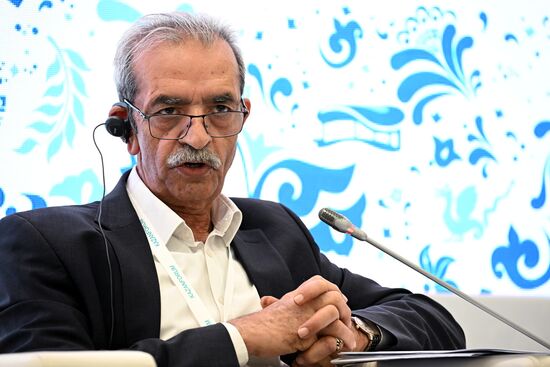 Gholam Hossein Shafei, President of the Chamber of Commerce, Industry, Mines and Agriculture of Iran, at the plenary session of the chambers of commerce and industry of the OIC countries, Harmonious Interaction and Understanding of the Future, during the 14th Russia - Islamic World: KazanForum International Economic Forum. Crediting the source is mandatory when using the photo. Location: Russia, Republic of Tatarstan, Kazan. Author: Alexey Maishev/ANO “Directorate for Sports and Social Projects”. KAZANFORUM 2023. Panel session of OIC chambers of commerce and industry