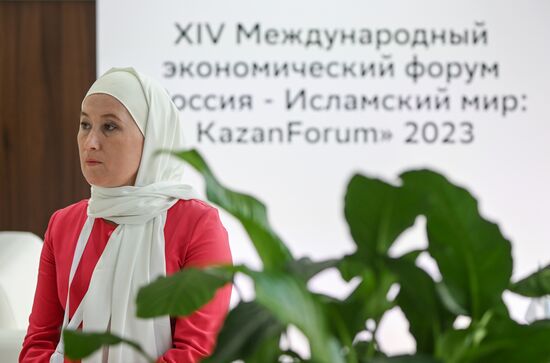 The 14th Russia - Islamic World: KazanForum International Economic Forum. Crediting the source is mandatory when using the photo. Location: Russia, Republic of Tatarstan, Kazan. Author: Svetlana Shevchenko/ANO “Directorate for Sports and Social Projects”. KAZANFORUM 2023. Sidelines