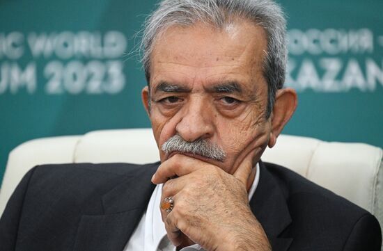 KAZANFORUM 2023. News conference following panel session of OIC chambers of commerce and industry