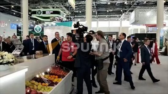 Head of Tatarstan at Uzbekistan stand at KazanForum