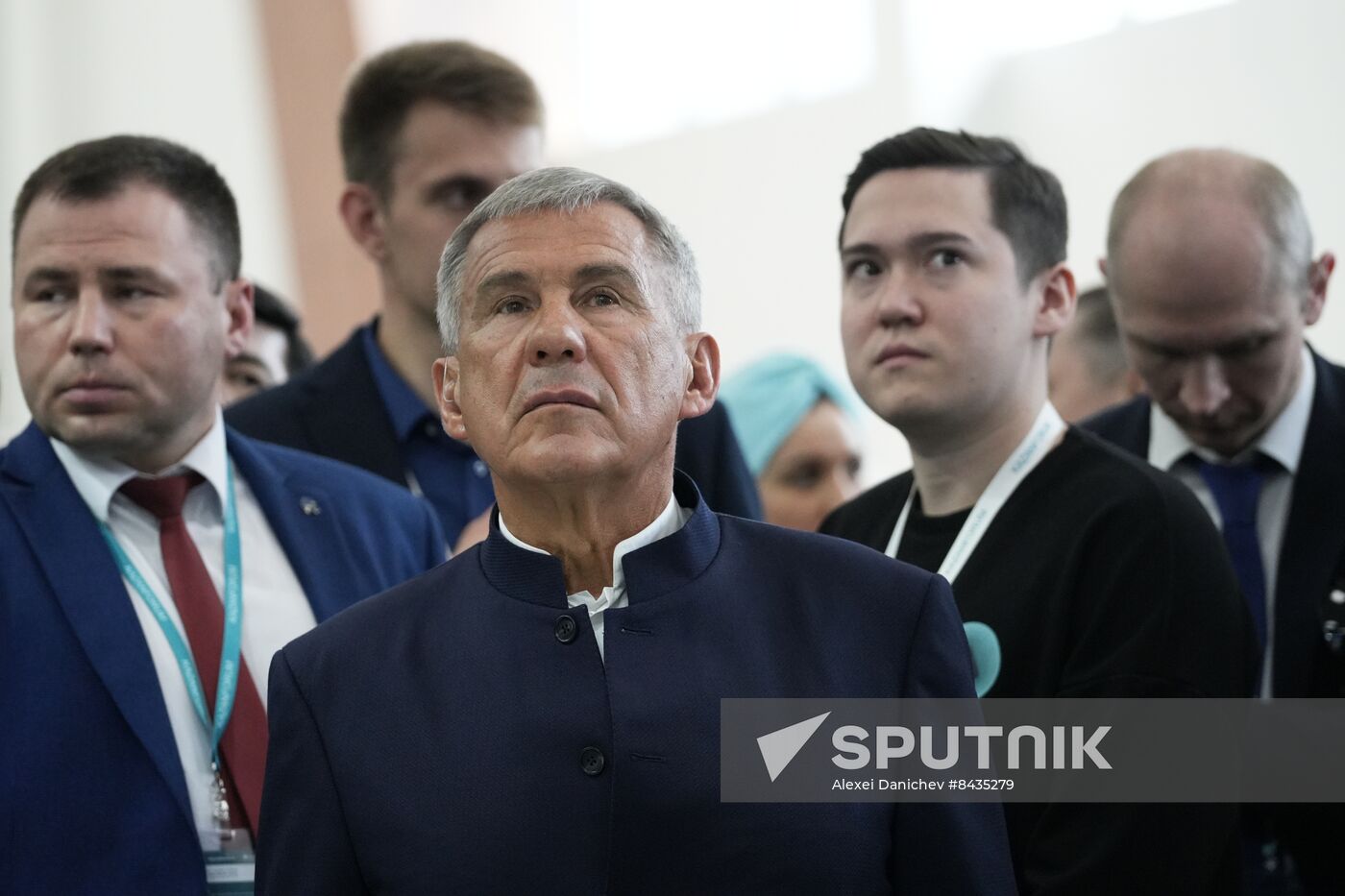 Head of Republic of Tatarstan Rustam Minnikhanov visits KAZANFORUM 2023