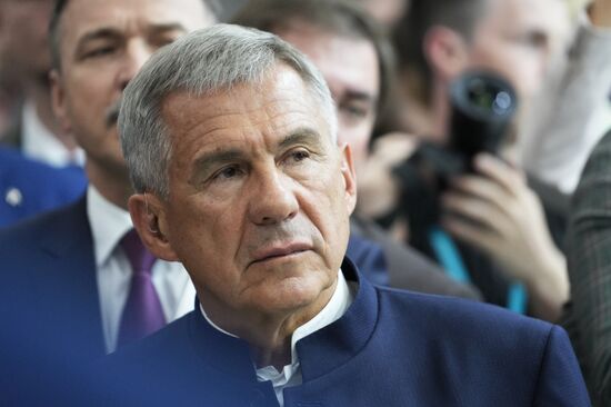 Head of Republic of Tatarstan Rustam Minnikhanov visits KAZANFORUM 2023