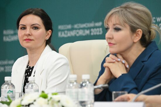 KAZANFORUM 2023. Press conference: A Woman’s Perspective on Non-Woman’s Business