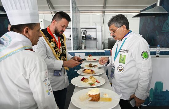 Opening of the International Cup of Chefs KazanForum 2023 as part of the 14th Russia - Islamic World: KazanForum International Economic Forum. Chefs' national teams from 11 countries will compete in the art of cuistine. Crediting the source is mandatory when using the photo. Location: Russia, Republic of Tatarstan, Kazan. Author: Svetlana Shevchenko/ANO “Directorate for Sports and Social Projects”. KAZANFORUM 2023. Dialogue of Cultures: Opening of the International Cup of Chefs KazanForum 2023