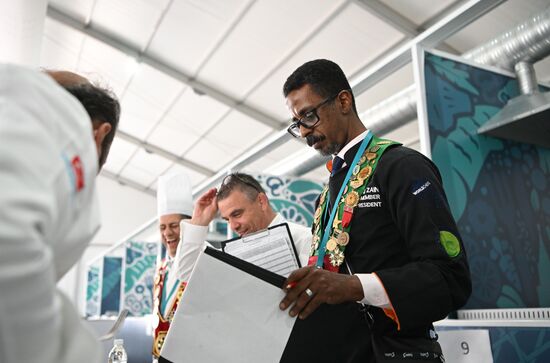 Opening of the International Cup of Chefs KazanForum 2023 as part of the 14th Russia - Islamic World: KazanForum International Economic Forum. Chefs' national teams from 11 countries will compete in the art of cuistine. Crediting the source is mandatory when using the photo. Location: Russia, Republic of Tatarstan, Kazan. Author: Svetlana Shevchenko/ANO “Directorate for Sports and Social Projects”. KAZANFORUM 2023. Dialogue of Cultures: Opening of the International Cup of Chefs KazanForum 2023