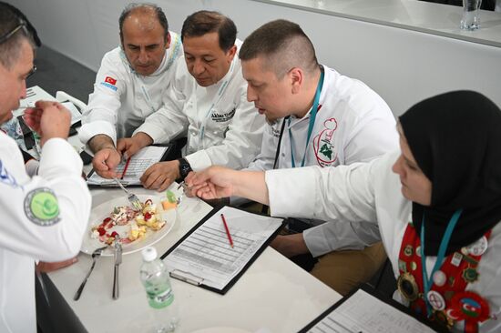 Opening of the International Cup of Chefs KazanForum 2023 as part of the 14th Russia - Islamic World: KazanForum International Economic Forum. Chefs' national teams from 11 countries will compete in the art of cuistine. Crediting the source is mandatory when using the photo. Location: Russia, Republic of Tatarstan, Kazan. Author: Svetlana Shevchenko/ANO “Directorate for Sports and Social Projects”. KAZANFORUM 2023. Dialogue of Cultures: Opening of the International Cup of Chefs KazanForum 2023