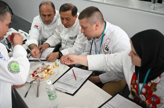 Opening of the International Cup of Chefs KazanForum 2023 as part of the 14th Russia - Islamic World: KazanForum International Economic Forum. Chefs' national teams from 11 countries will compete in the art of cuistine. Crediting the source is mandatory when using the photo. Location: Russia, Republic of Tatarstan, Kazan. Author: Svetlana Shevchenko/ANO “Directorate for Sports and Social Projects”. KAZANFORUM 2023. Dialogue of Cultures: Opening of the International Cup of Chefs KazanForum 2023