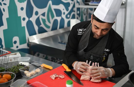 Opening of the International Cup of Chefs KazanForum 2023 as part of the 14th Russia - Islamic World: KazanForum International Economic Forum. Chefs' national teams from 11 countries will compete in the art of cuistine. Crediting the source is mandatory when using the photo. Location: Russia, Republic of Tatarstan, Kazan. Author: Svetlana Shevchenko/ANO “Directorate for Sports and Social Projects”. KAZANFORUM 2023. Dialogue of Cultures: Opening of the International Cup of Chefs KazanForum 2023