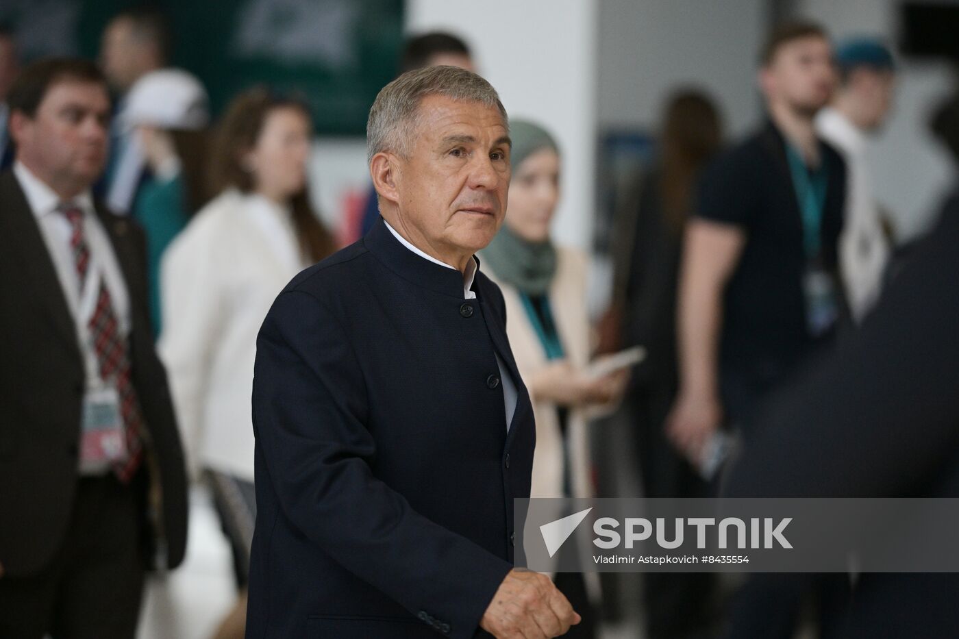 Head of Republic of Tatarstan Rustam Minnikhanov visits KAZANFORUM 2023