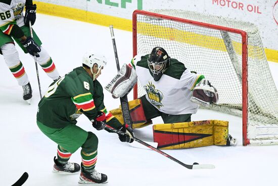 Players during the Golden Puck hockey tournament held as part of the 14th Russia - Islamic World: KazanForum International Economic Forum. Crediting the source is mandatory when using the photo. Location: Russia, Republic of Tatarstan, Kazan. Author: Ramil Sitdikov/ANO “Directorate for Sports and Social Projects”. KAZANFORUM 2023. Golden Puck tournament