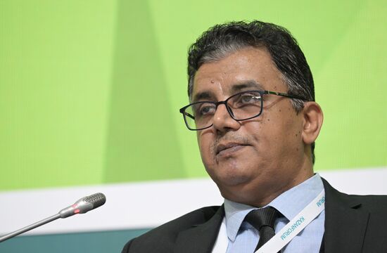 Mohammed Al-Yami, Director General of the OIC Union of News Agencies, at the session on Russia and the Islamic World: Media Cooperation for Sustainable Development and Economic Prosperity as part of the XIV International Economic Forum RUSSIA — ISLAMIC WORLD: KAZANFORUM 2023. Crediting the source is mandatory when using the photo. Location: Russia, Republic of Tatarstan, Kazan. Author: Alexandr Kryazhev/ANO “Directorate for Sports and Social Projects”. KAZANFORUM 2023. Russia and the Islamic World: Media Cooperation for Sustainable Development and Economic Prosperity